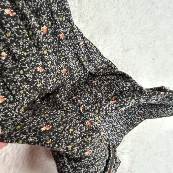 Vtg Marsha Brander Componix Women's Button Down Top 10 Long Sleeve Floral Black - Picture 8 of 12